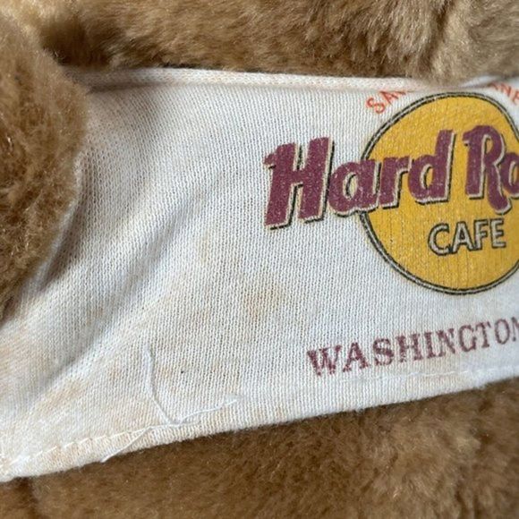 Vtg 90s Hard Rock Cafe Washington DC Teddy Bear Save the Planet Souvenir Plush - Picture 7 of 8